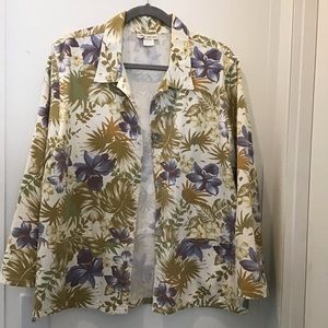 Wild Palms Botanical Floral print Jacket